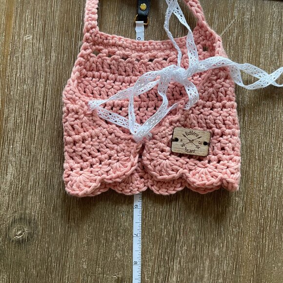 Crochet Crop Top, Baby, Toddler, Kids, Summer, Spring, Boho, Festival, Halter - Picture 6 of 6